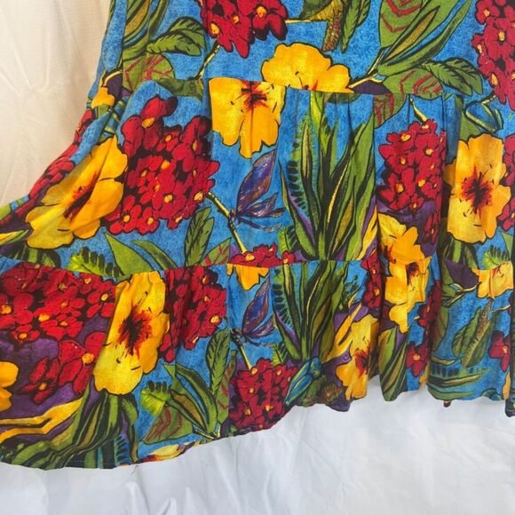 Pineapple Passion Colorful Bold Tropical All Over Print Aline Shift Dress Sz XL - Picture 5 of 9